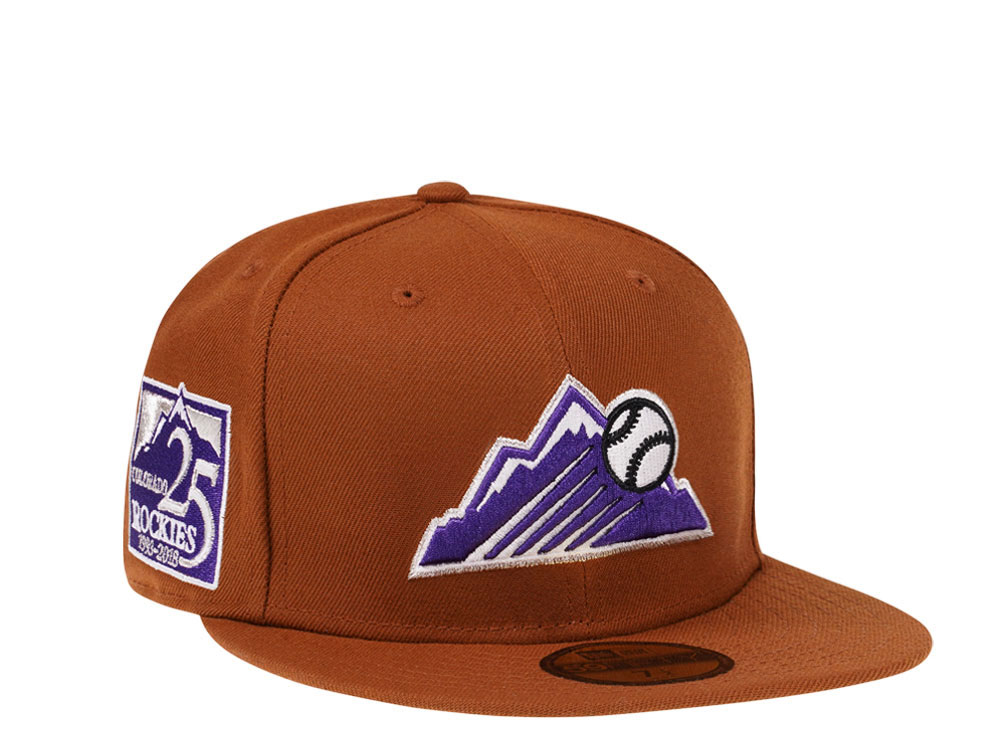 New Era Colorado Rockies 25th Anniversary Bourbon and Suede  Edition 59Fifty Fitted Hat