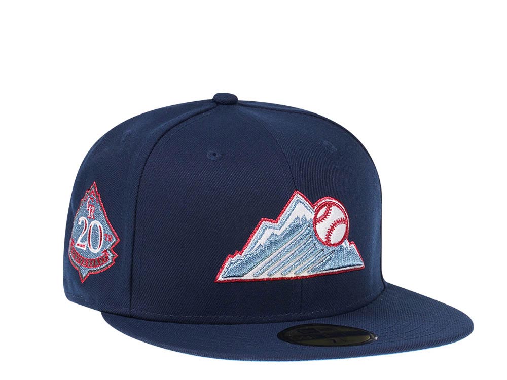 New Era Colorado Rockies 20th Anniversary Metallic Suede Elite Edition 59Fifty Fitted Hat