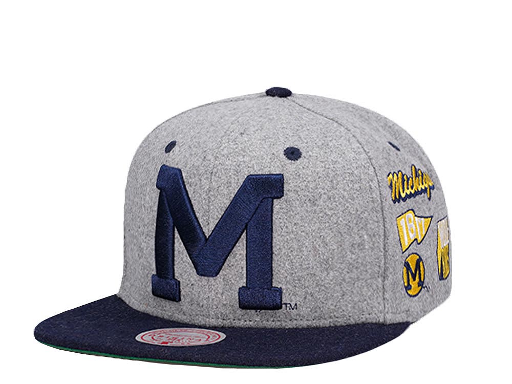 Mitchell & Ness University of Michigan NCAA Melton Patch Snapback Hat