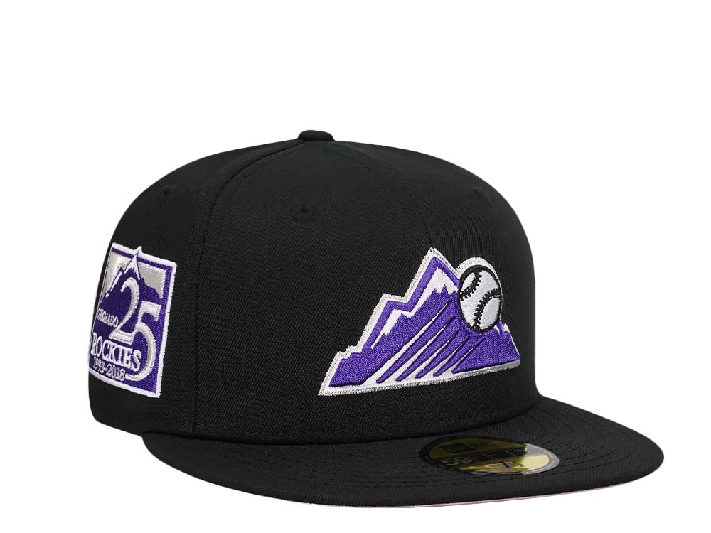 New Era Colorado Rockies 25th Anniversary Black and Pink Edition 59Fifty Fitted Hat