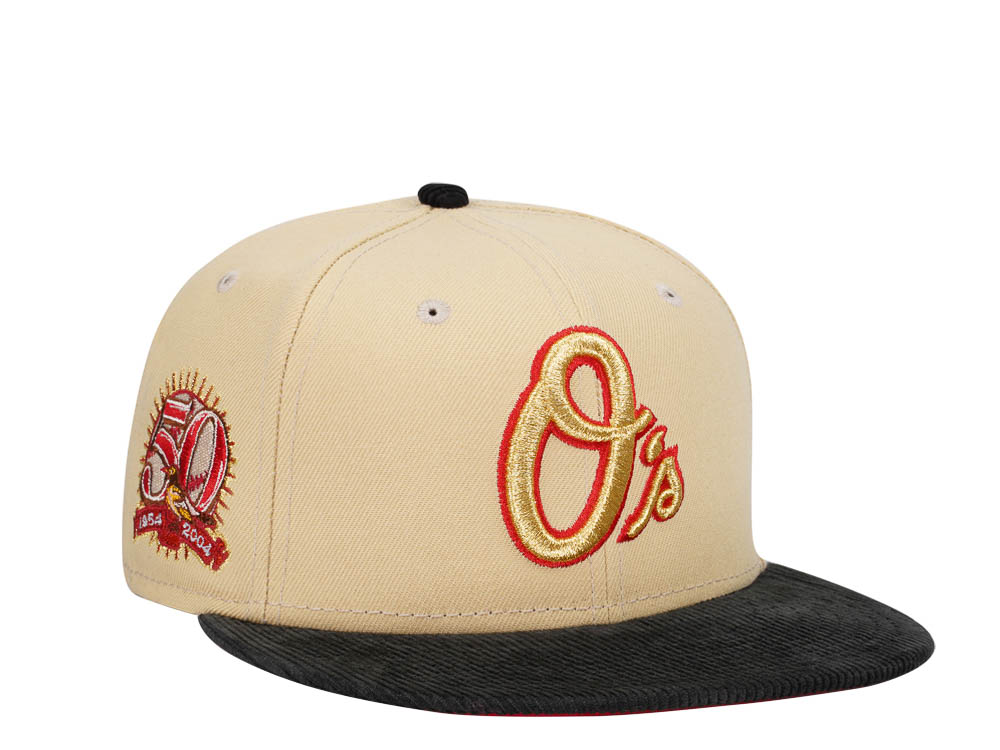 New Era Baltimore Orioles 50th Anniversary Double Gold Cord Prime Edition 59Fifty Fitted Hat