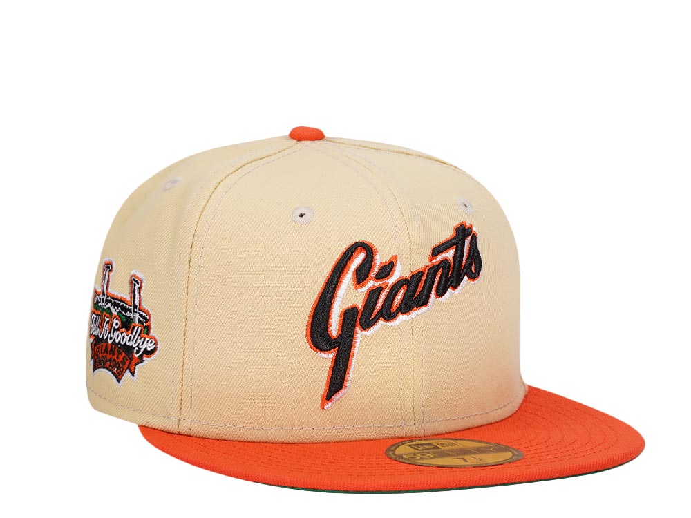 New Era San Francisco Giants Tell it Goodbye Vegas Gold Throwback Two Tone Edition 59Fifty Fitted Hat