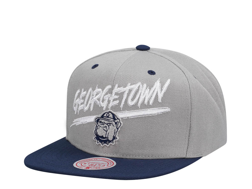 Mitchell & Ness Georgetown University Transcript Two Tone Snapback Hat