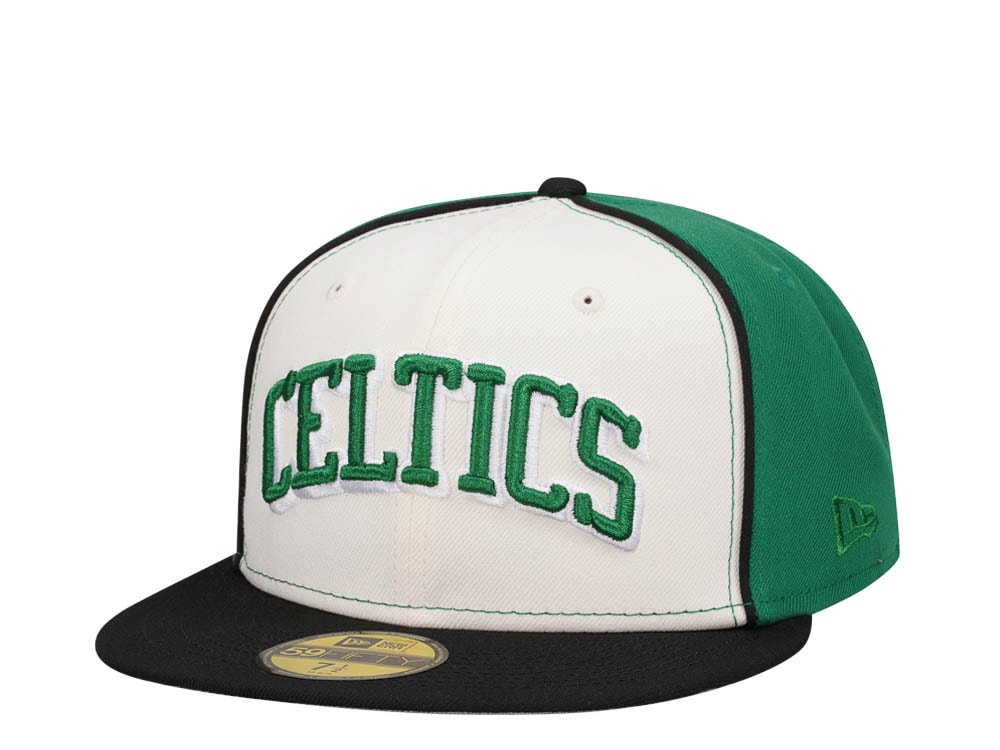 New Era Boston Celtics Chrome Black Green Two Tone Edition 59Fifty Fitted Hat