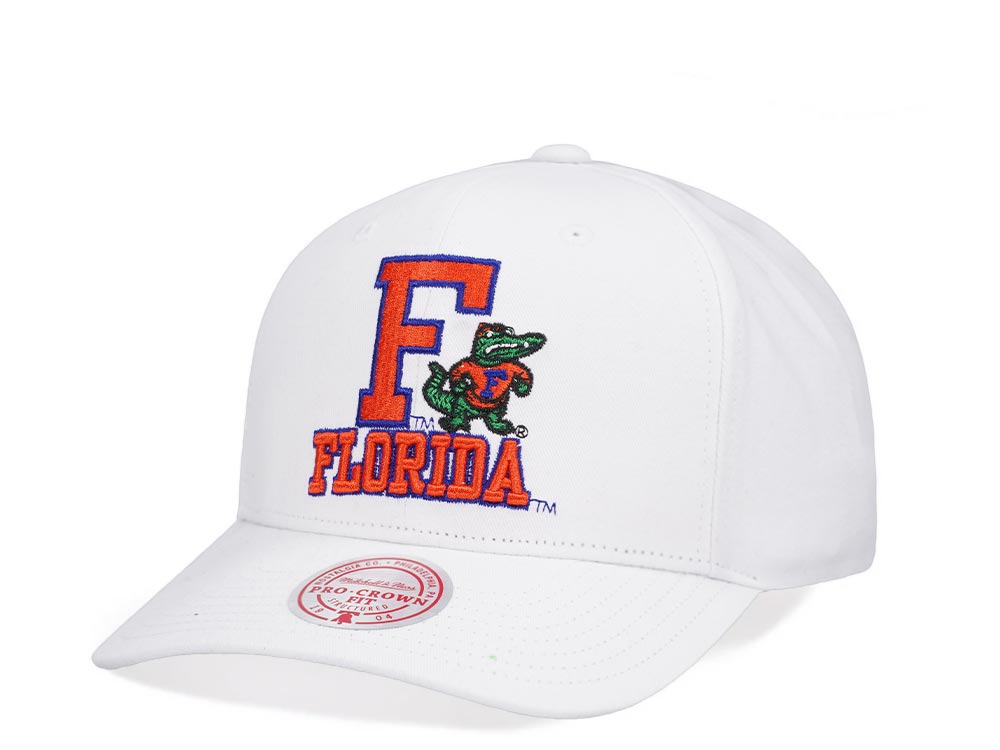 Mitchell & Ness University of Florida All in Pro White Snapback Hat