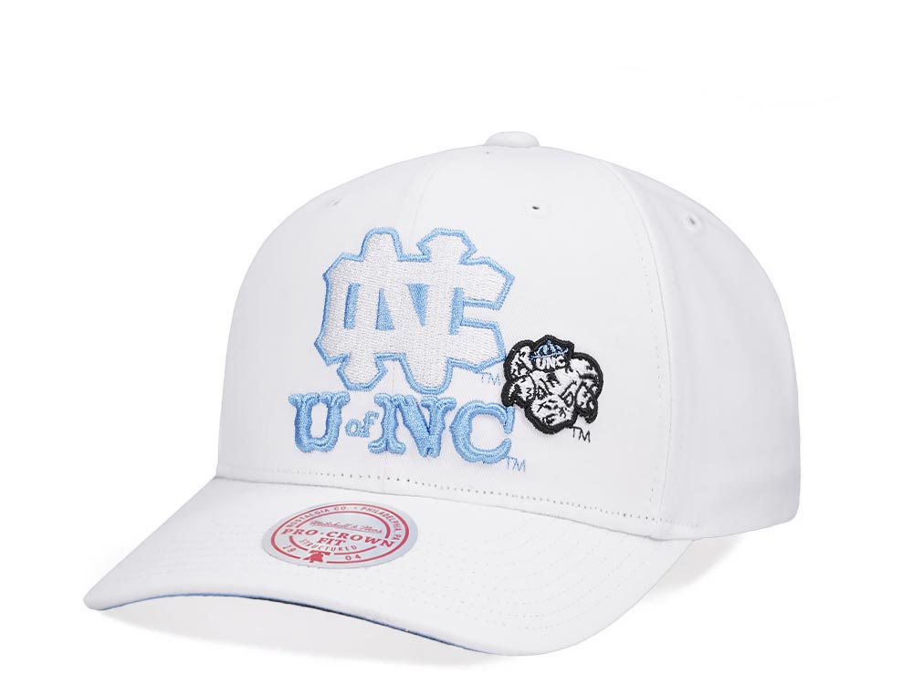 Mitchell & Ness University of North Carolina All in Pro White Snapback Hat