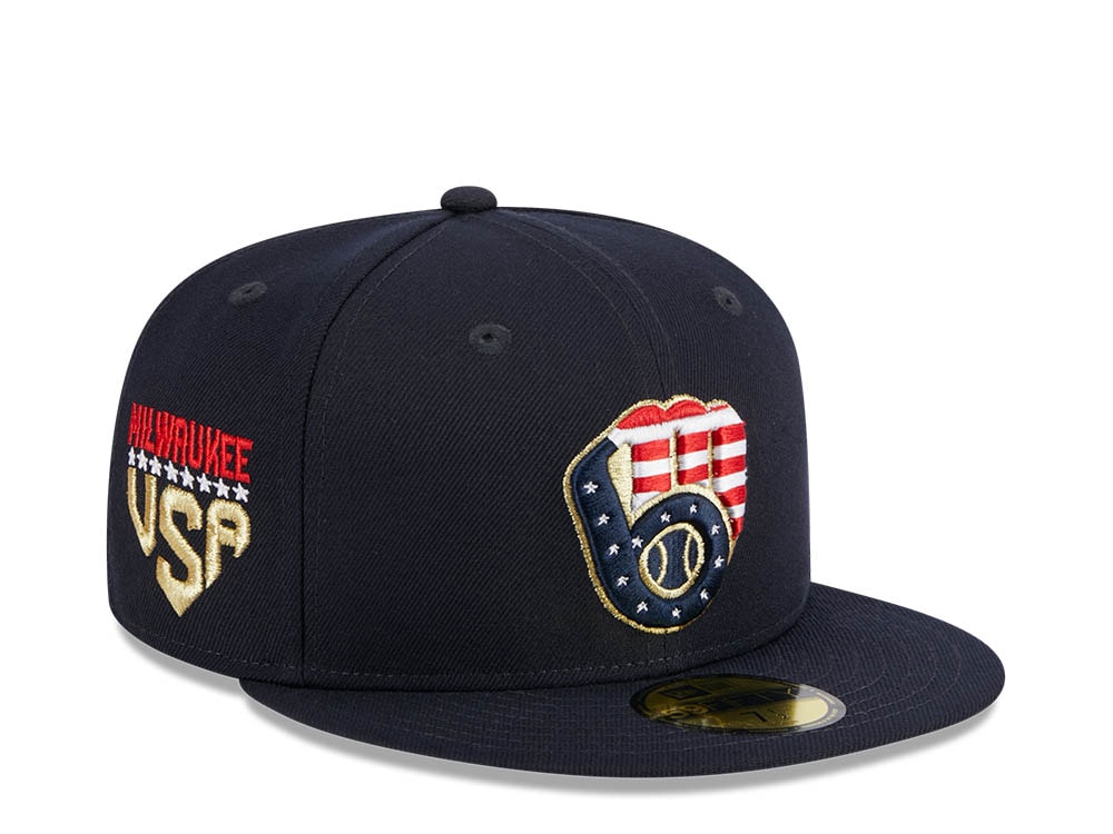 New Era Milwaukee Brewers 4th of July 23 59Fifty Fitted Hat