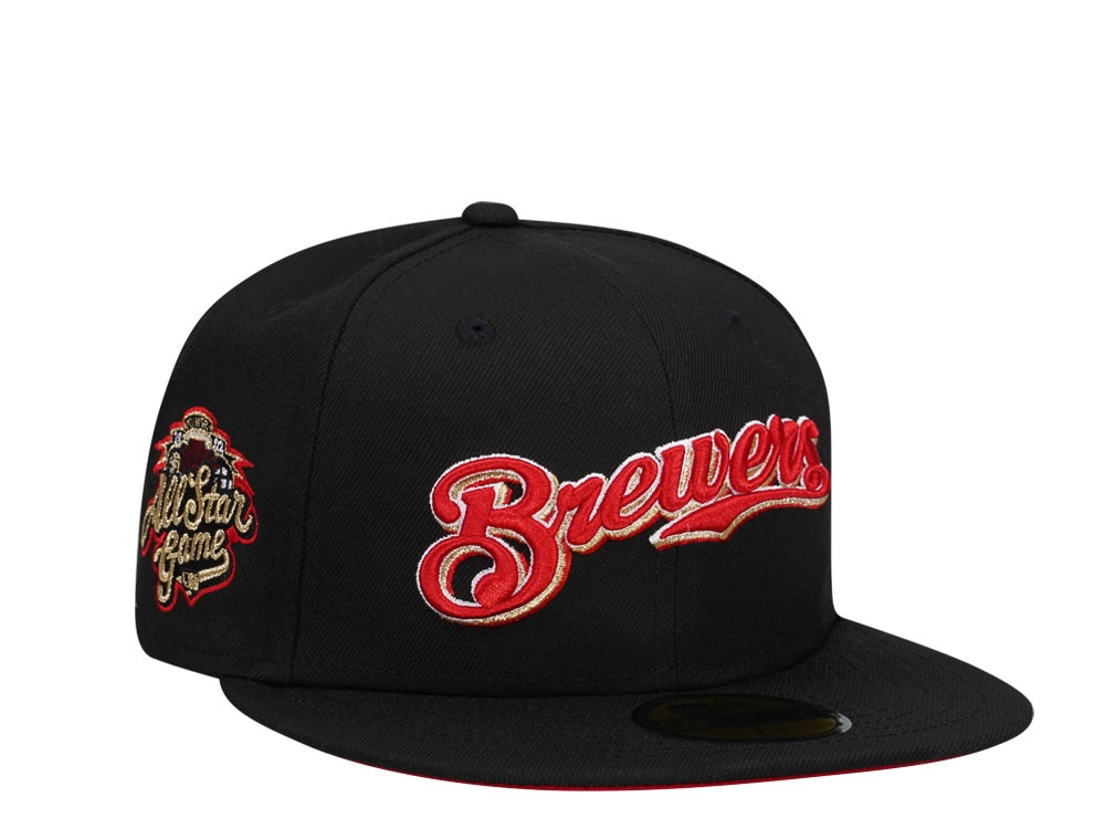 New Era Milwaukee Brewers All Star Game 2002 Black and Red Edition 59Fifty Fitted Hat