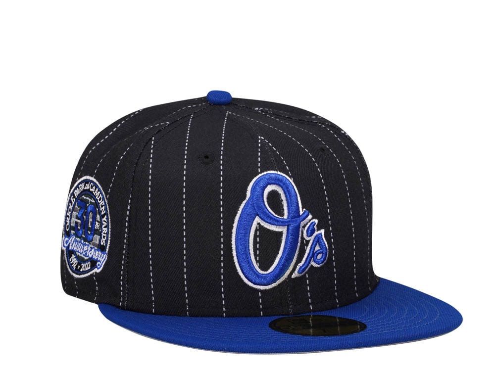 New Era Baltimore Orioles 30th Anniversary Pinstripe Two Tone Edition 59Fifty Fitted Hat