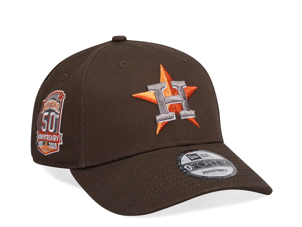 New Era Houston Astros 50th Anniversary Brown Edition 9Forty Strapback Hat