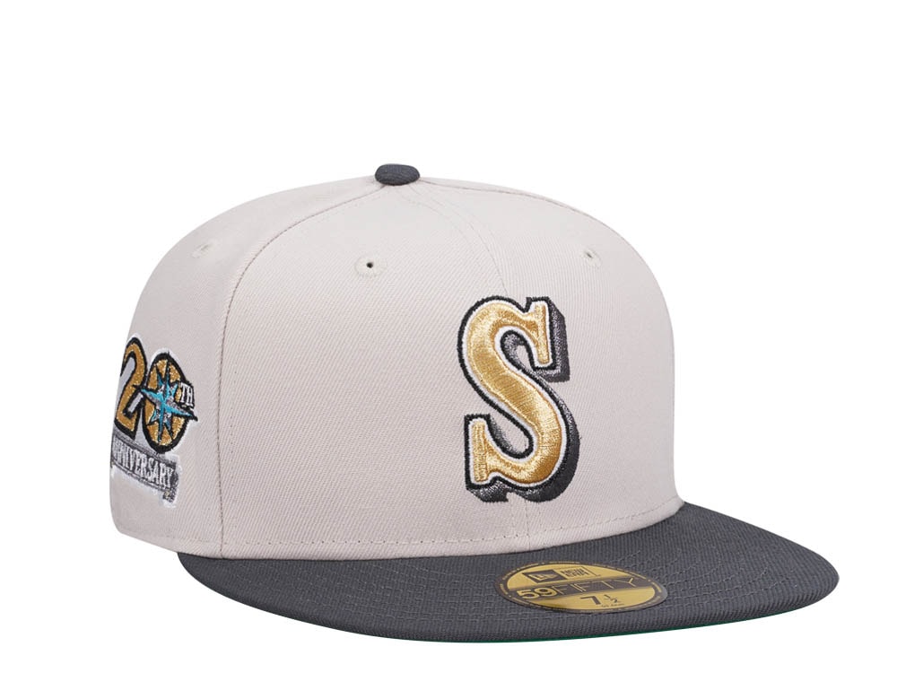 New Era Seattle Mariners 20th Anniversary Stone Gold Two Tone Edition 59Fifty Fitted Hat