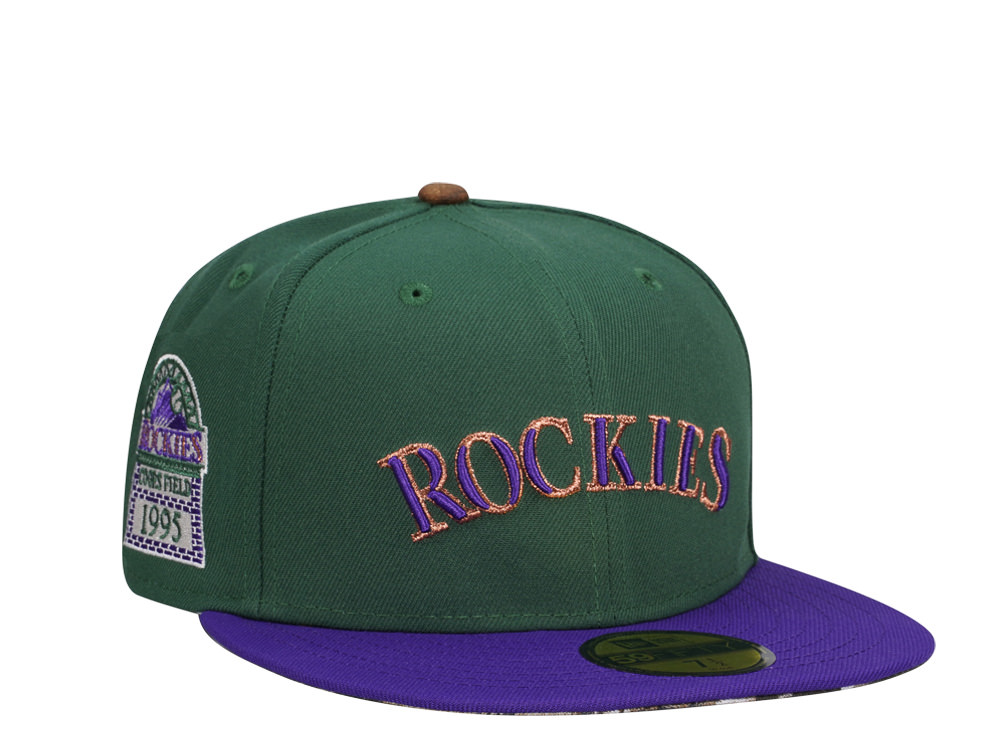 New Era Colorado Rockies Coors Field 1995 Purple Realtree Two Tone Edition 59Fifty Fitted Hat