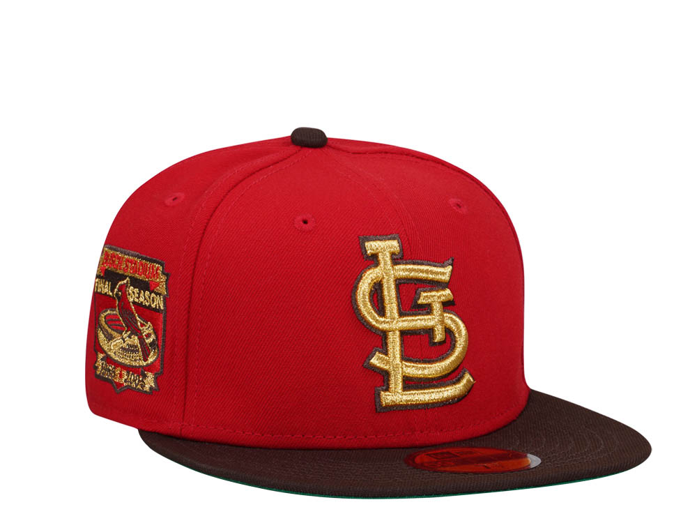 New Era St. Louis Cardinals Busch Stadium Gold Throwback Two Tone Edition 59Fifty Fitted Hat