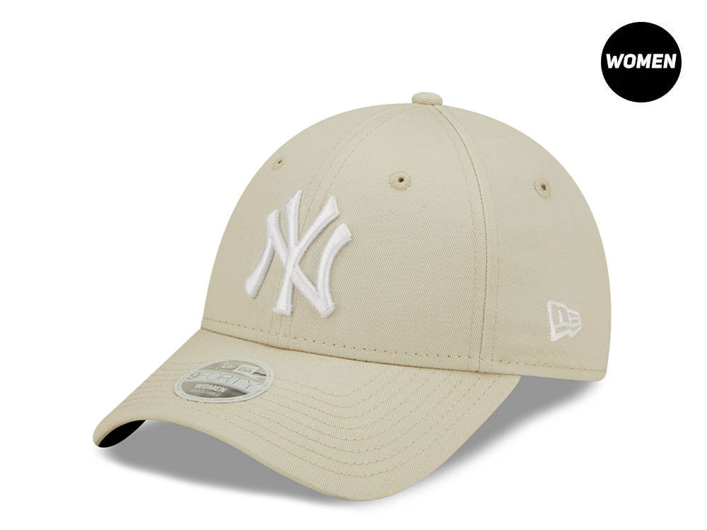 New Era New York Yankees Womens League Essential Beige 9Forty Strapback Hat