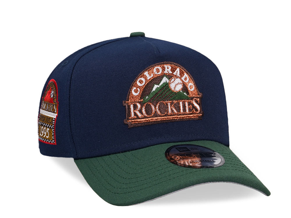 New Era Colorado Rockies Coors Field 1995 Ocean Copper Two Tone Edition 9Forty A Frame Snapback Hat