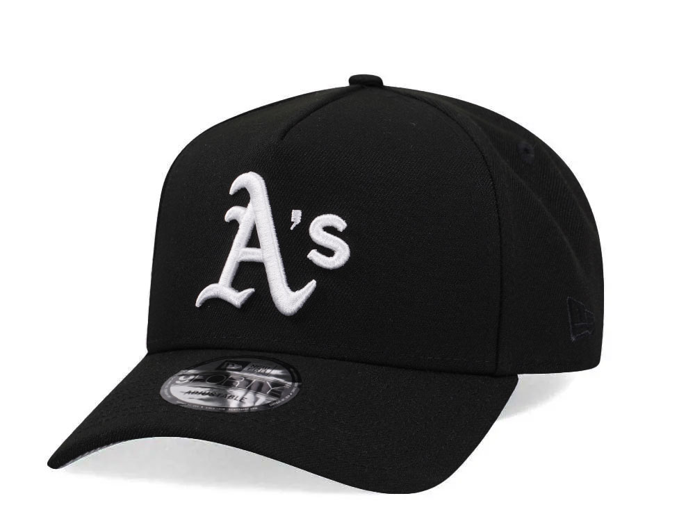 New Era Oakland Athletics Black Classic Edition 9Forty A Frame Snapback Hat