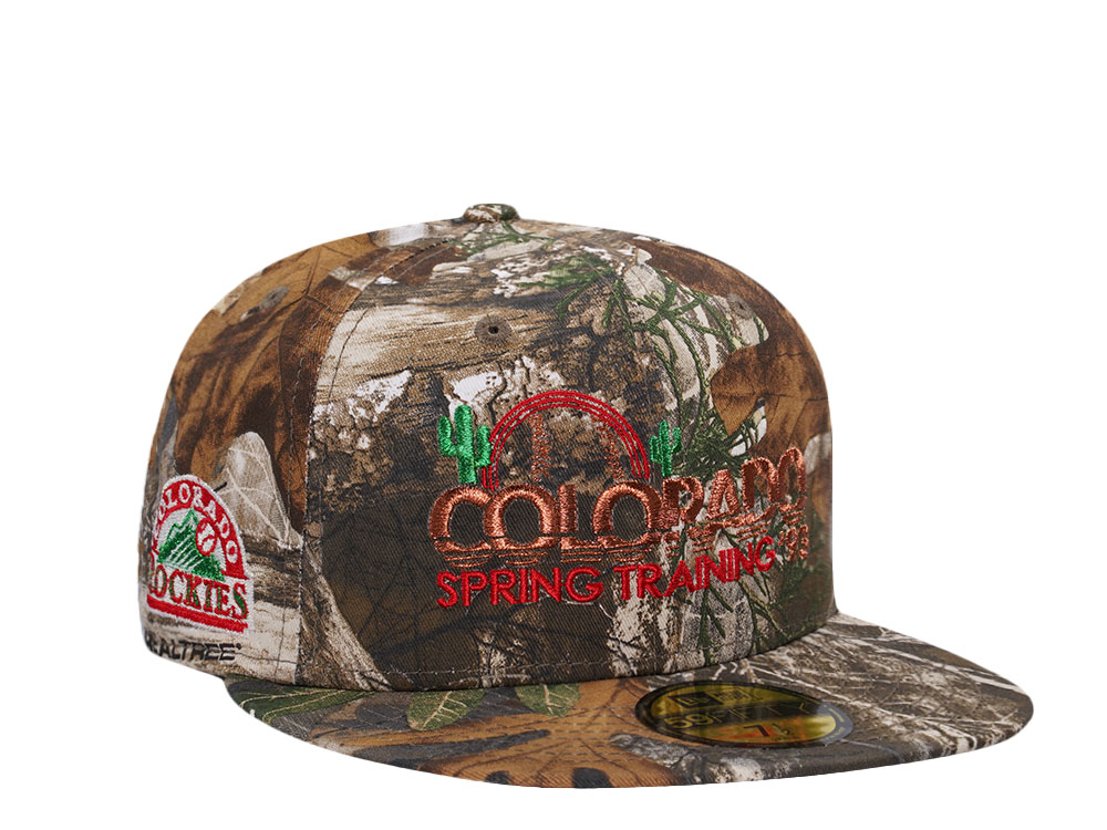 New Era Colorado Rockies Spring Training Realtree Edition 59Fifty Fitted Hat