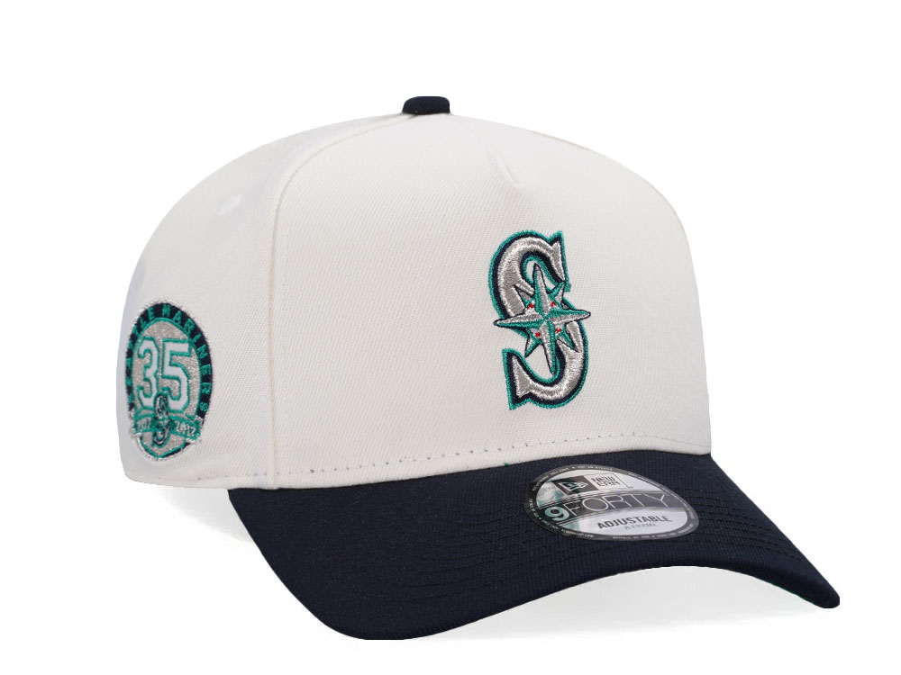 New Era Seattle Mariners 35th Anniversary Chrome Two Tone Edition 9Forty A Frame Snapback Hat