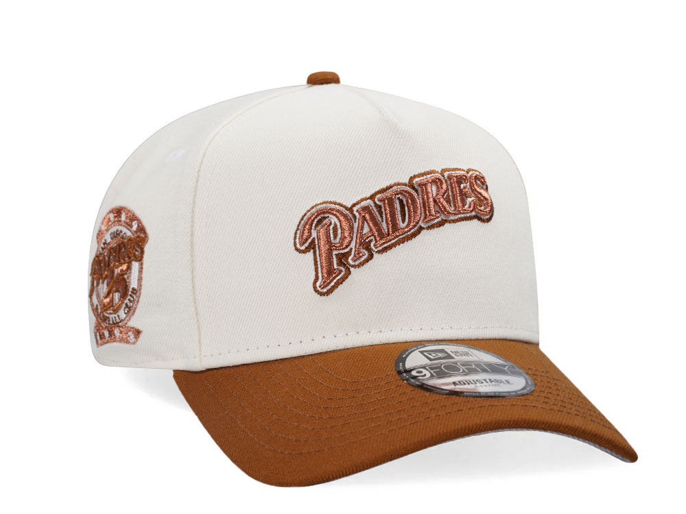 New Era San Diego Padres Chrome Copper Two Tone 9Forty A Frame Snapback Hat