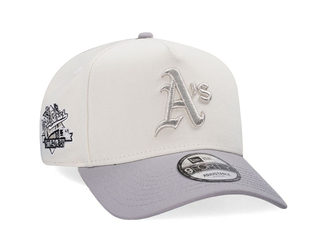New Era Oakland Athletics World Series 1989 Metallic Chrome Two Tone 9Forty A Frame Snapback Hat