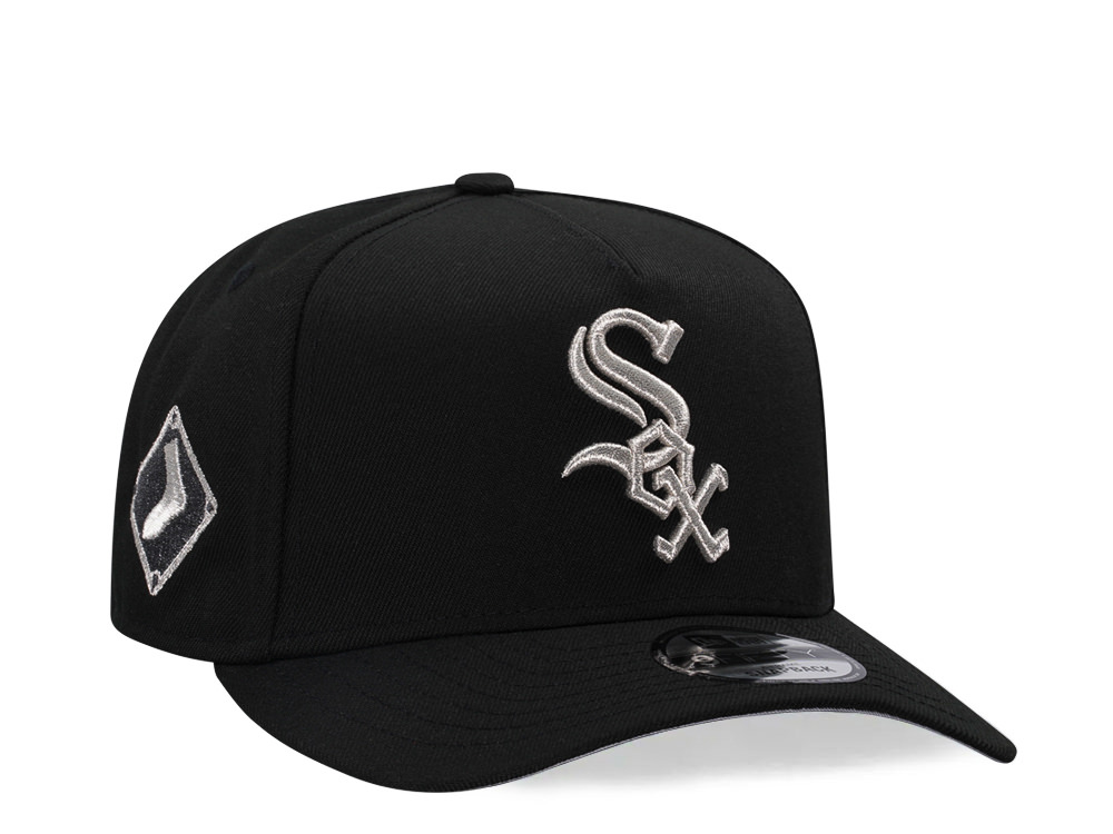 New Era Chicago White Sox Black Metallic Classic 9Fifty A Frame Snapback Hat