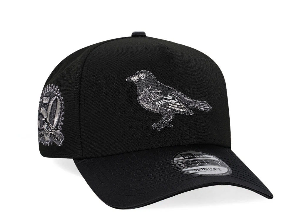 New Era Baltimore Orioles 50th Anniversary Black Metallic 9Forty A Frame Snapback Hat