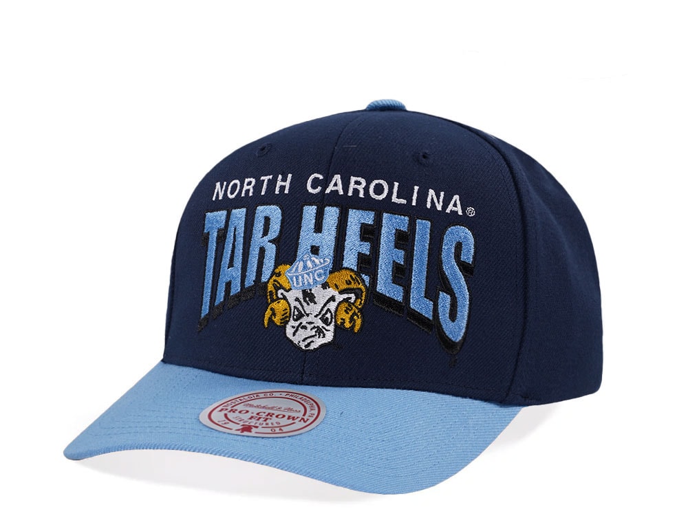 Mitchell & Ness North Carolina Tar Heels Pro Crown Fit Navy Snapback Hat