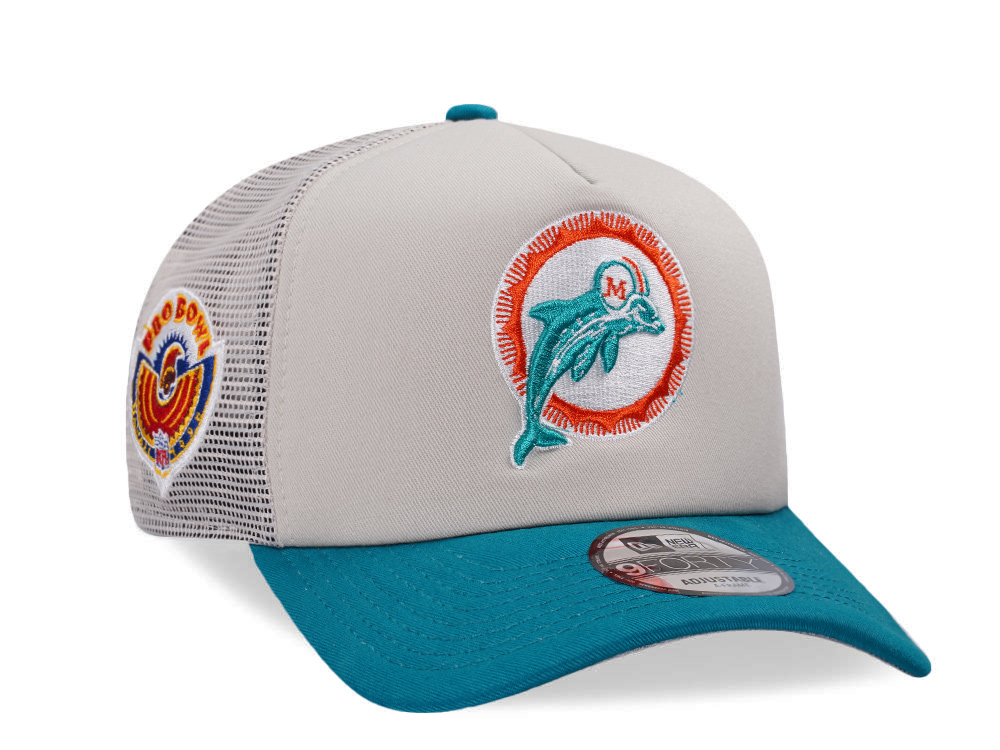 New Era Miami Marlins Pro Bowl Two Tone Trucker 9Forty A Frame Snapback Hat