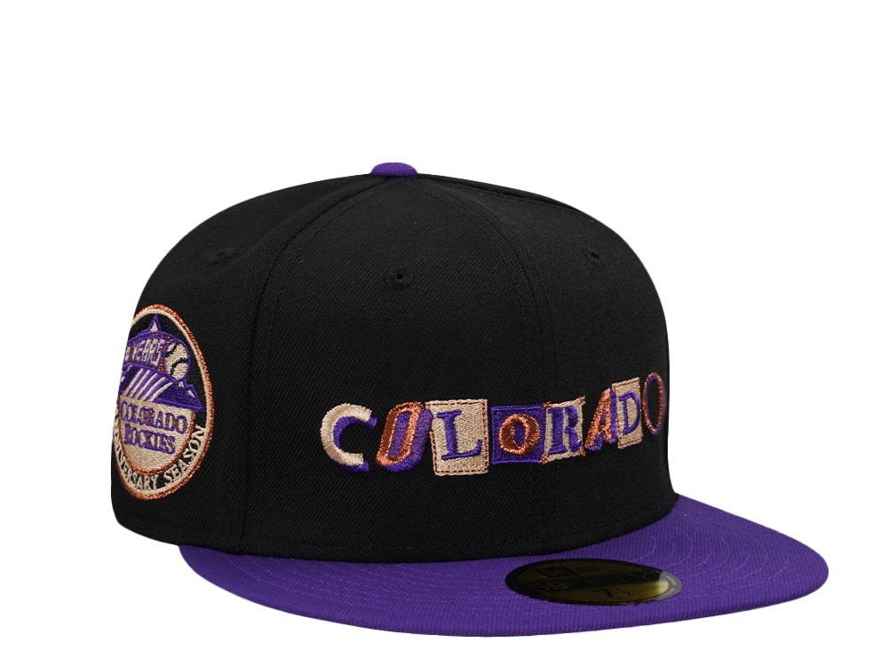 New Era Colorado Rockies 10th Anniversary Black Two Tone Edition 59Fifty Fitted Hat