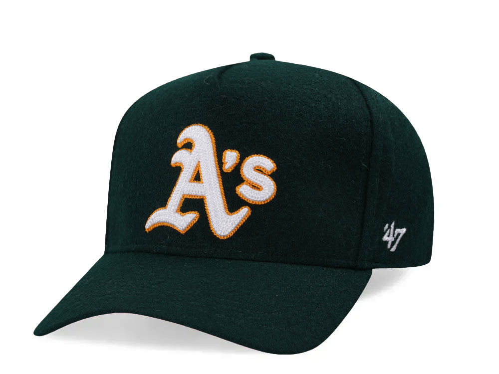 47Brand Oakland Athletics Dark Green Chain Stitch Offside Strapback Hat