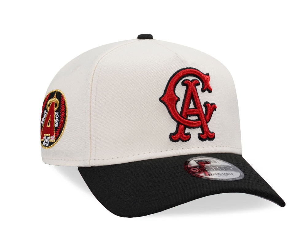 New Era California Angels 25th Anniversary Chrome Two Tone Edition 9Forty A Frame Snapback Hat