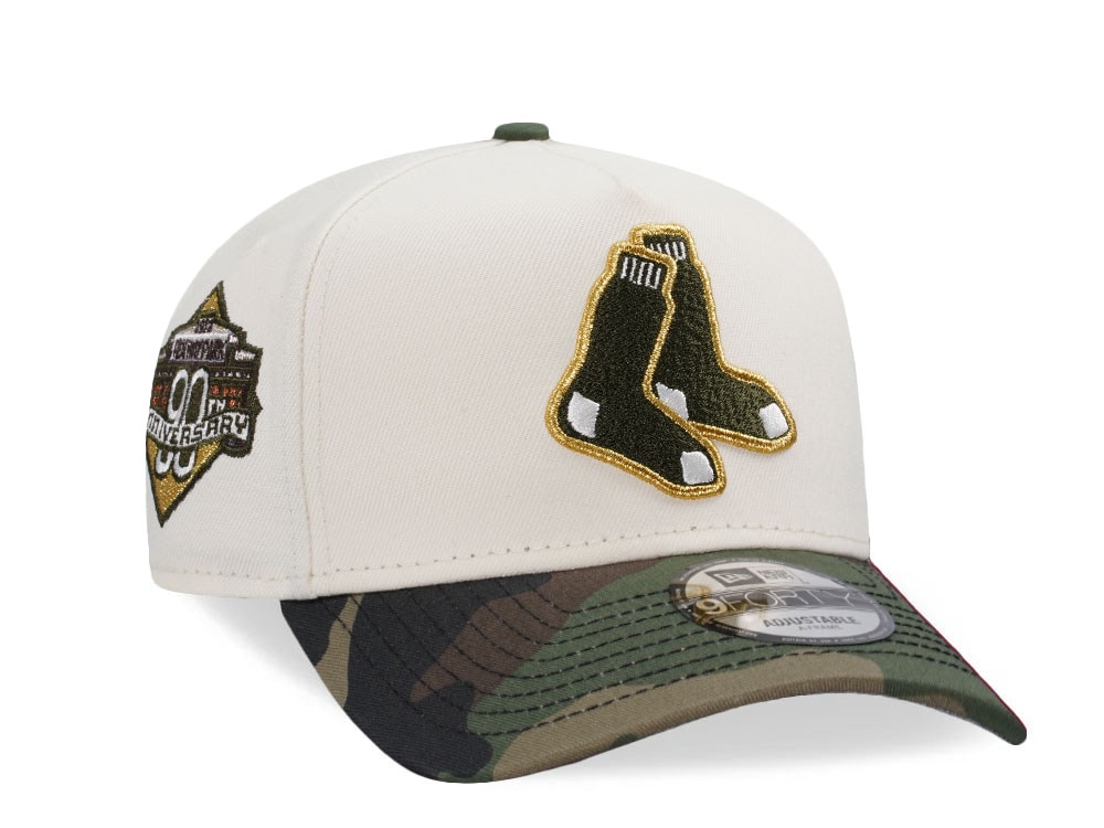 New Era Boston Red Sox Fenway 90th Anniversary Chrome Camo Two Tone Edition 9Forty A Frame Snapback Hat