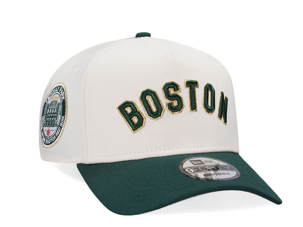 New Era Boston Red Sox Fenway Park Metallic Outline Edition White 9Forty A Frame Snapback Hat