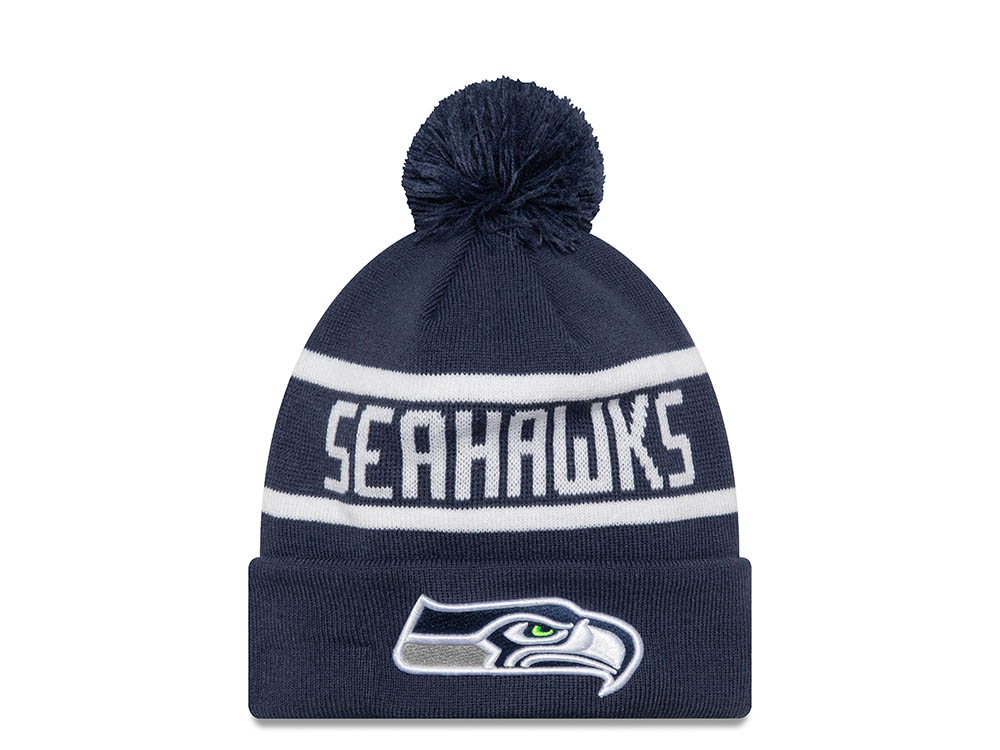 New Era Seattle Seahawks On The Cuff Navy Knit