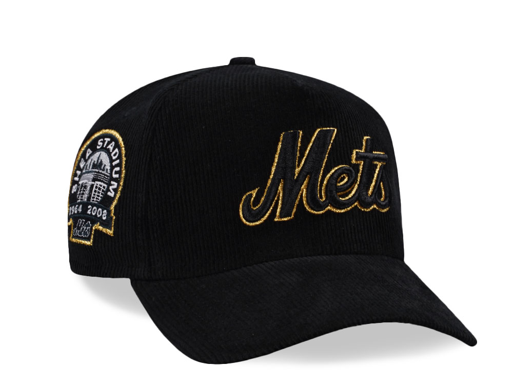 New Era New York Mets Shea Stadium Black Corduroy Edition 9Forty A Frame Snapback Hat
