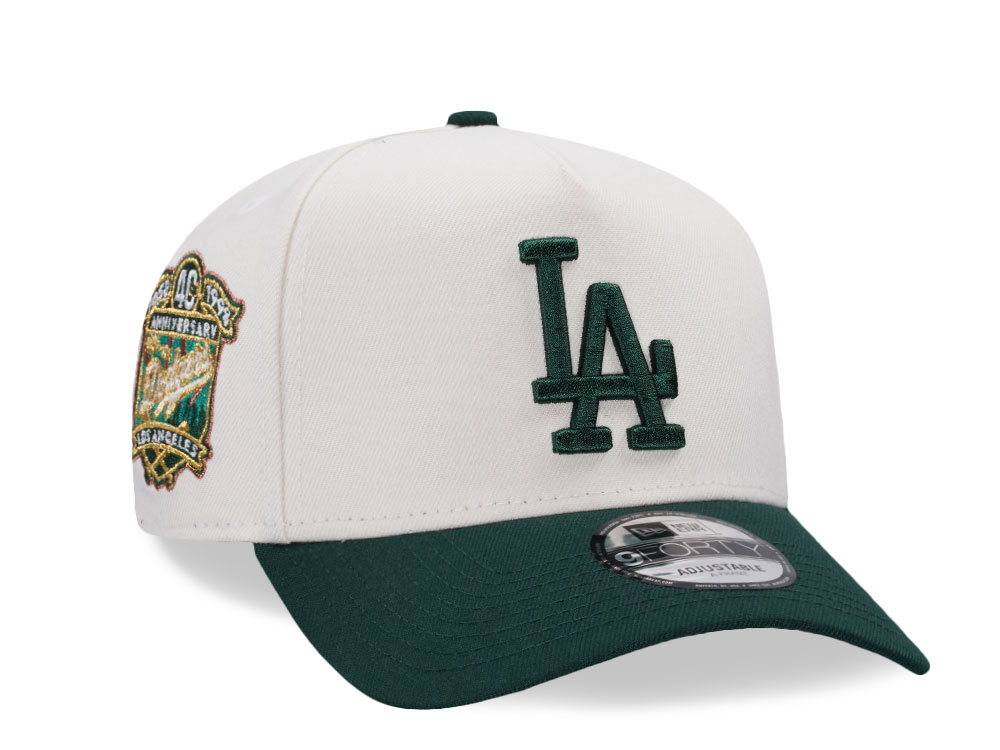New Era Los Angeles Dodgers 40th Anniversary Chrome Green Two Tone Edition 9Forty A Frame Snapback Hat