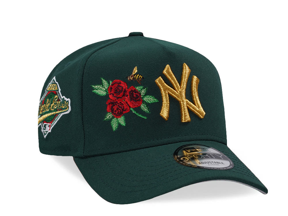 New Era New York Yankees World Series 1996 Dark Green Rose Edition 9Forty A Frame Snapback Hat