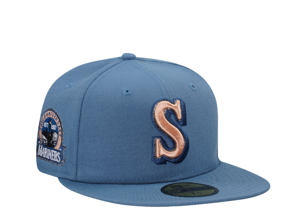 New Era Seattle Mariners 30th Anniversary Indigo Peach Edition 59Fifty Fitted Hat