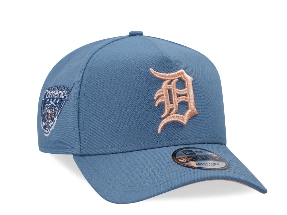 New Era Detroit Tigers Comerica Park Indigo Peach Edition 9Forty A Frame Snapback Hat