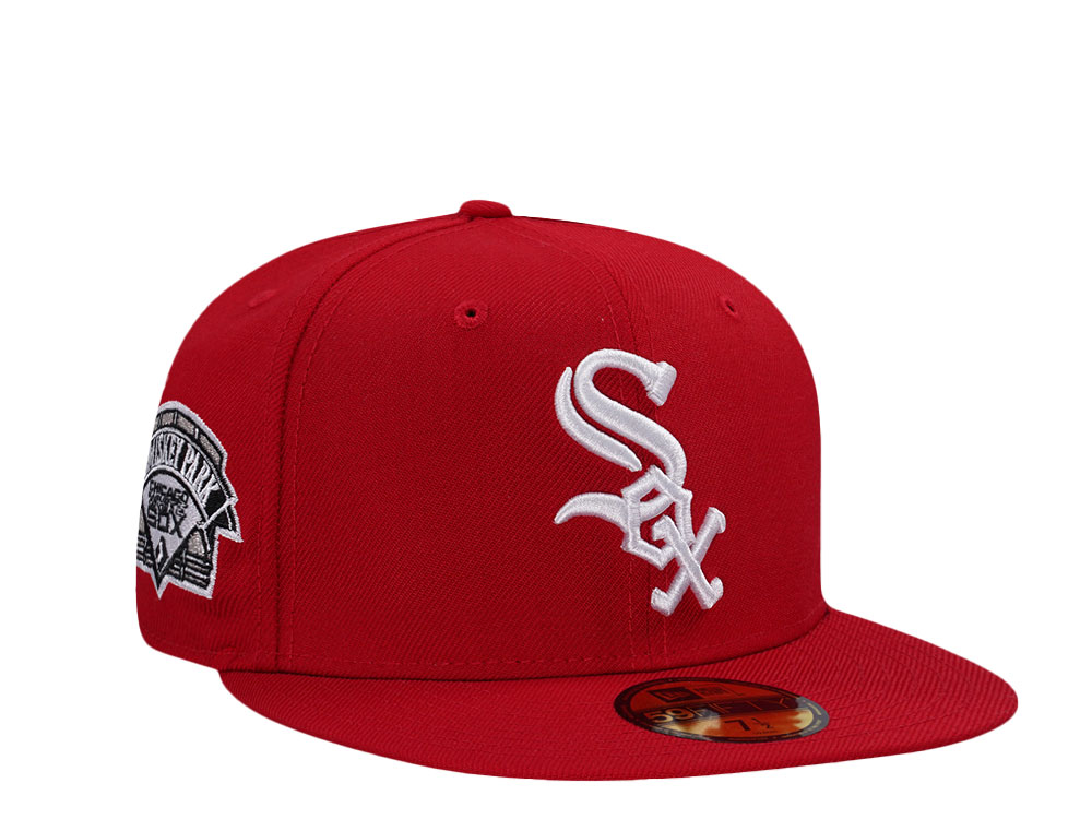 New Era Chicago White Sox Comiskey Park Scarlet Wool Prime Edition 59Fifty Fitted Hat