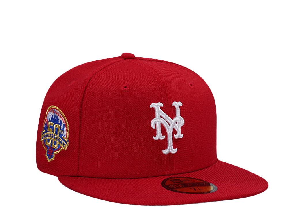 New Era New York Mets 50th Anniversary Scarlet Wool Prime Edition 59Fifty Fitted Hat