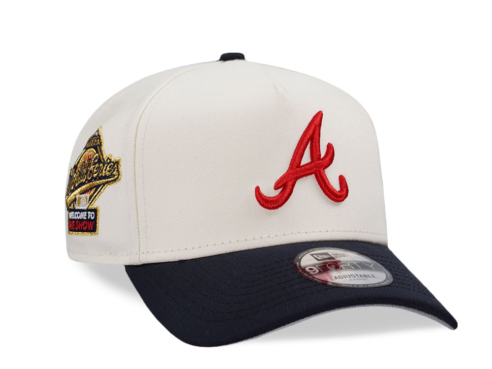 New Era Atlanta Braves World Series 1995 Chrome Prime Two Tone Edition 9Forty A Frame Snapback Hat