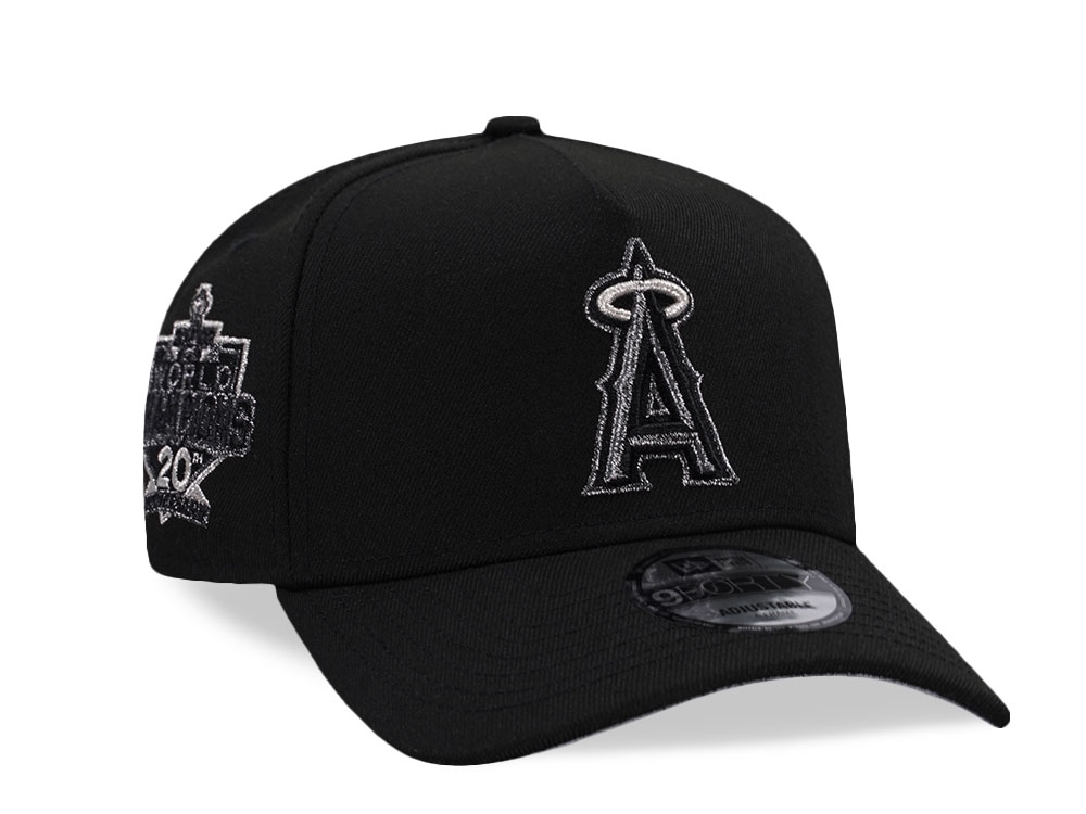 New Era Anaheim Angels 20th Anniversary World Champions Liquid Titanium Edition 9Forty A Frame Snapback Hat