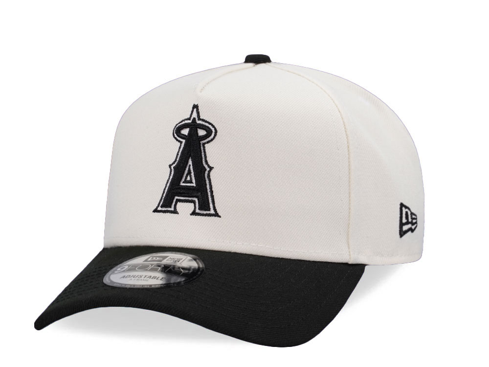 New Era Anaheim Angels Chrome Black Two Tone Edition 9Forty A Frame Snapback Hat