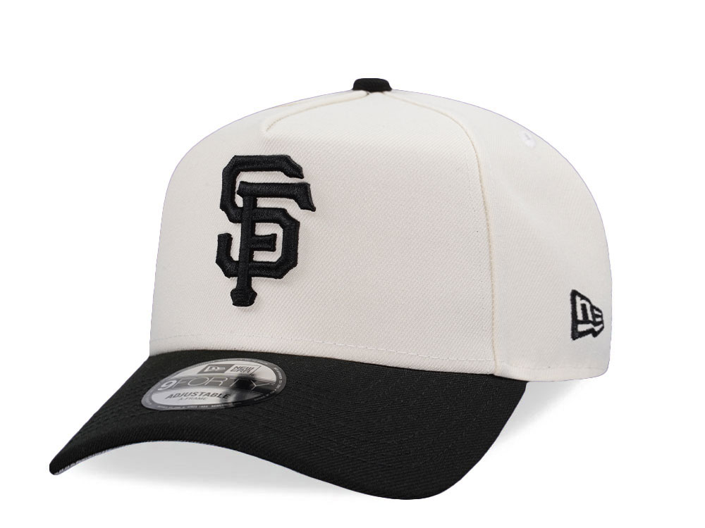 New Era San Francisco Giants Chrome Black Two Tone Edition 9Forty A Frame Snapback Hat