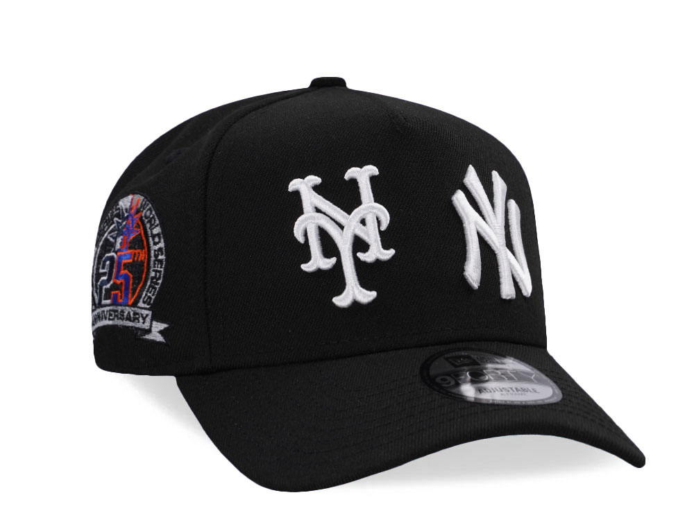 New Era New York Subway Series 25th Anniversary Black Edition 9Forty A Frame Snapback Hat