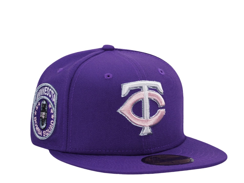 New Era Minnesota Twins Bomba Squad Purple Pink Prime Edition 59Fifty Fitted Hat