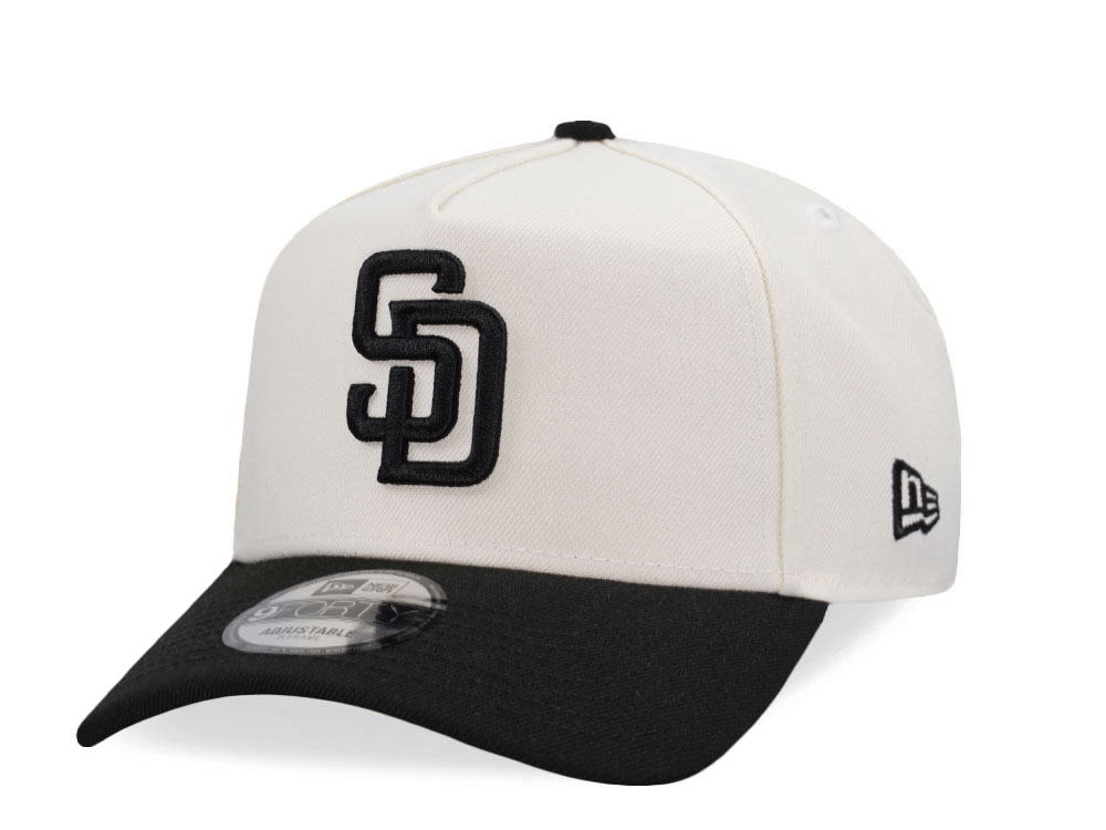 New Era San Diego Padres Chrome Black Two Tone Edition 9Forty A Frame Snapback Hat