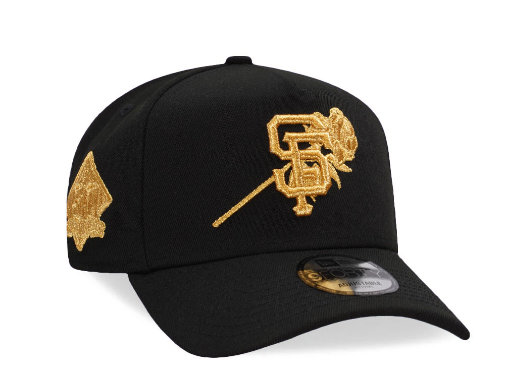 New Era San Francisco Giants 60th Anniversary Rose Black Prime Edition 9Forty A Frame Snapback Hat
