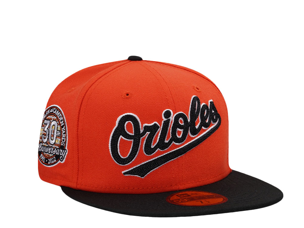 New Era Baltimore Orioles 30th Anniversary Orange Two Tone Edition 59Fifty Fitted Hat